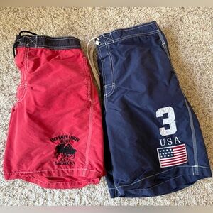 Polo boardshort swim trunks, bundle of 2 sold together